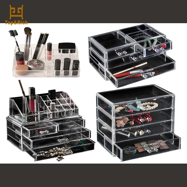 Acrylic cosmetic organizer