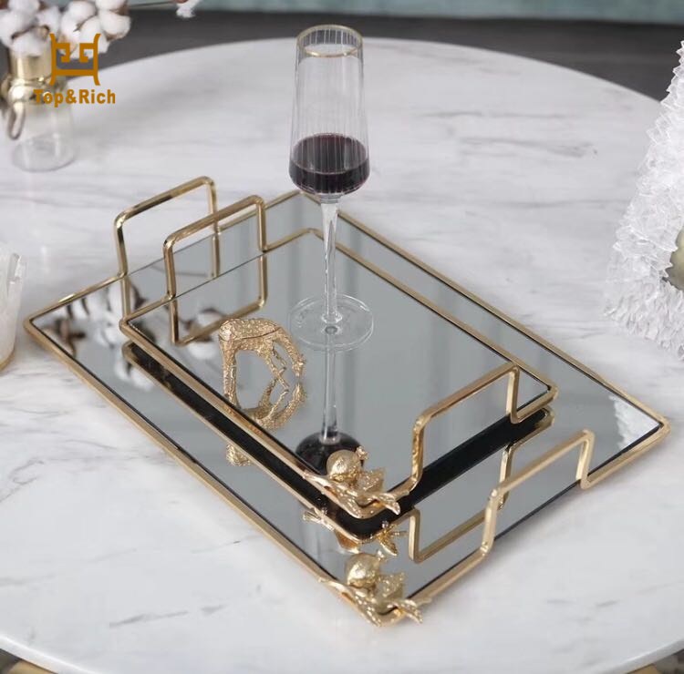 Acrylic Metal Frame Serving Tray