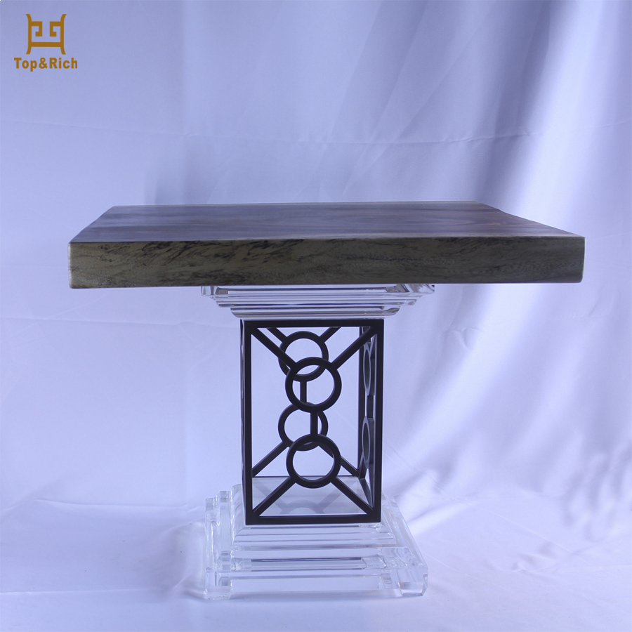 Living Room Use Clear Square Designer Coffee Table Acrylic Cube Table