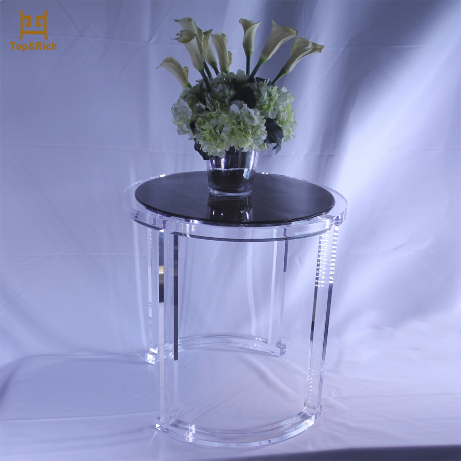 High-End Round Wholesale Acrylic Tables Acrylic Side Table