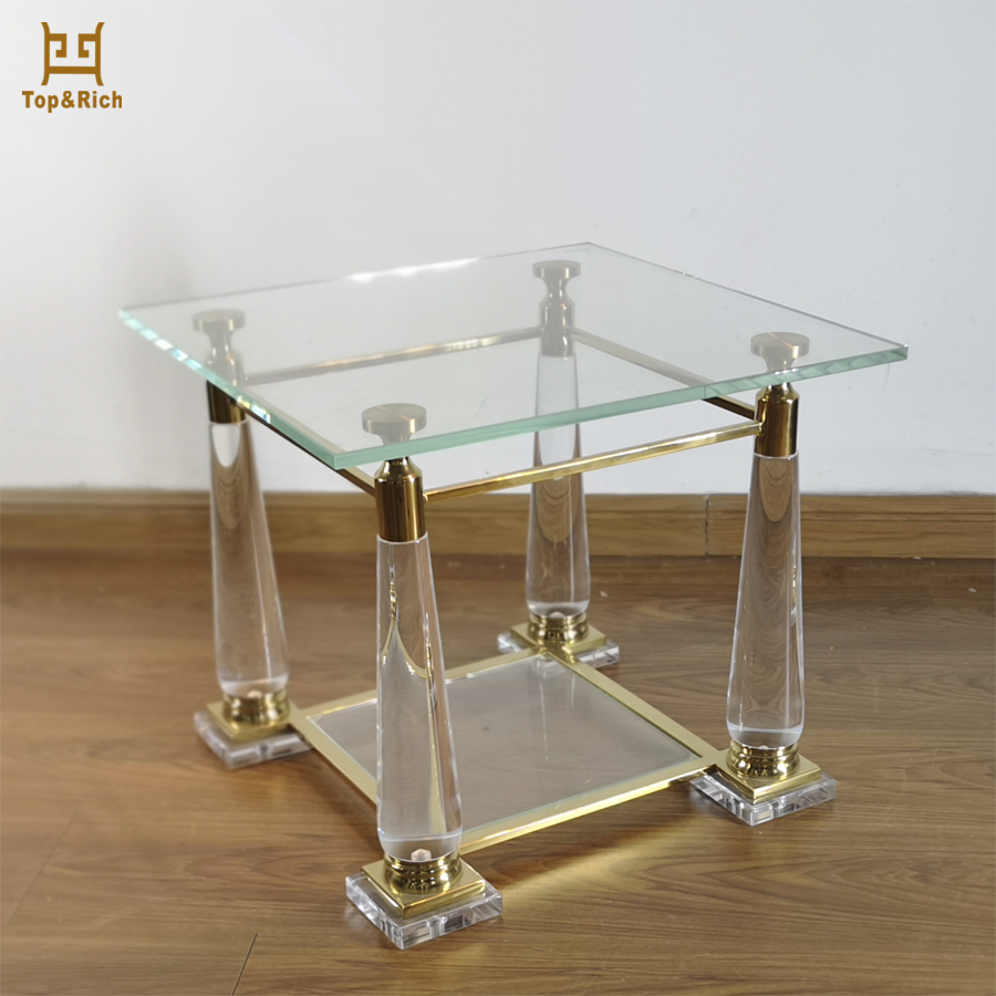 High Class Furniture Cheap Modern Clear Square Acrylic Coffee Table