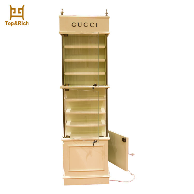 Factory Price Customized Brand Chain Stores Wooden Perfume Cabinet With LED Light